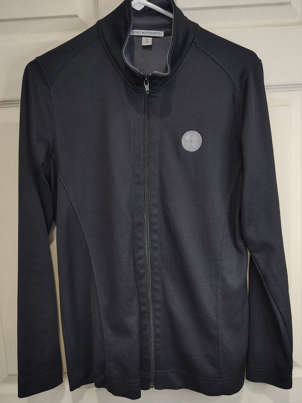 Port Authority Black Lightweight Zip-Front Jacket. Size Medium